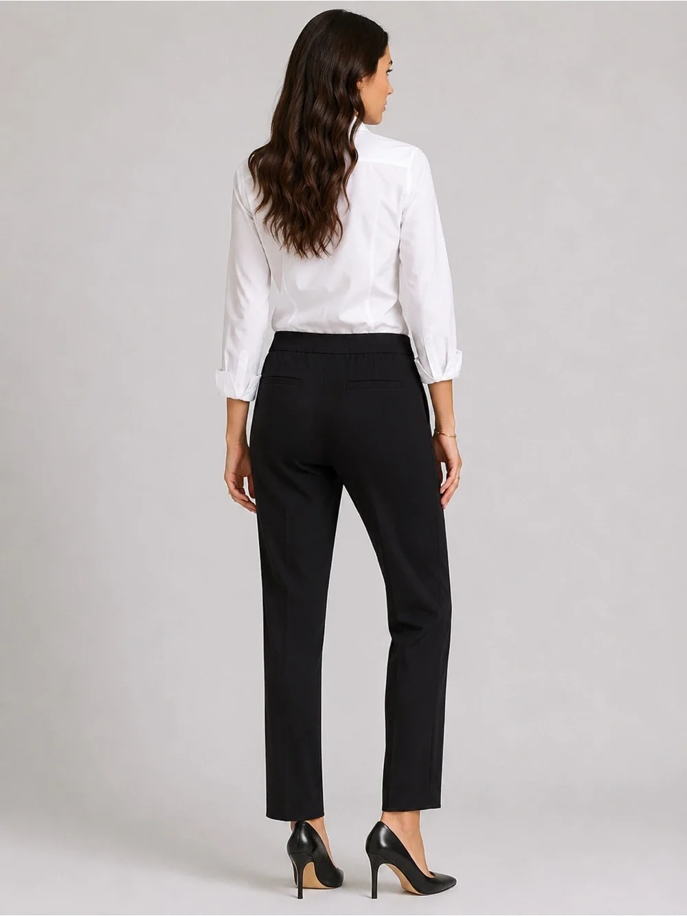Zara Basic Classic Black Straight-Leg Women's Pants - Picture 2 of 11